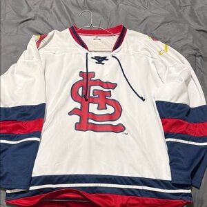 Bally White St. Louis cardinals Jersey with Red and Blue Accents
